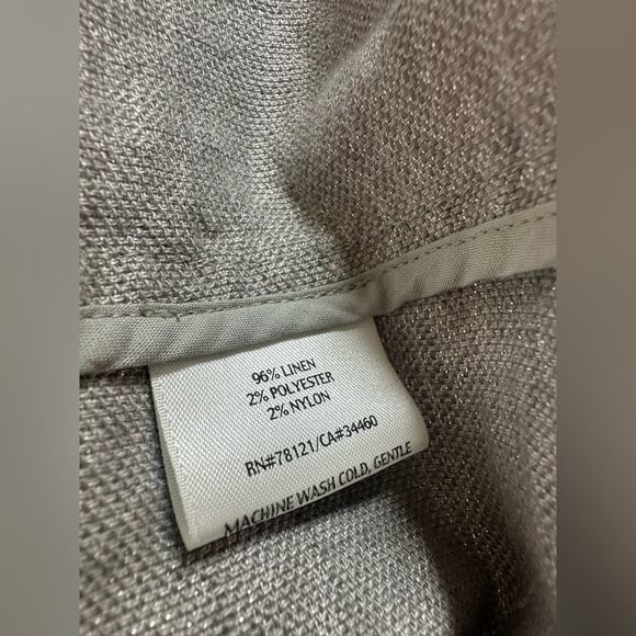 NWT Eileen Fisher Grey Twinkle Linen Jacket Blazer Size 2X - Picture 3 of 8